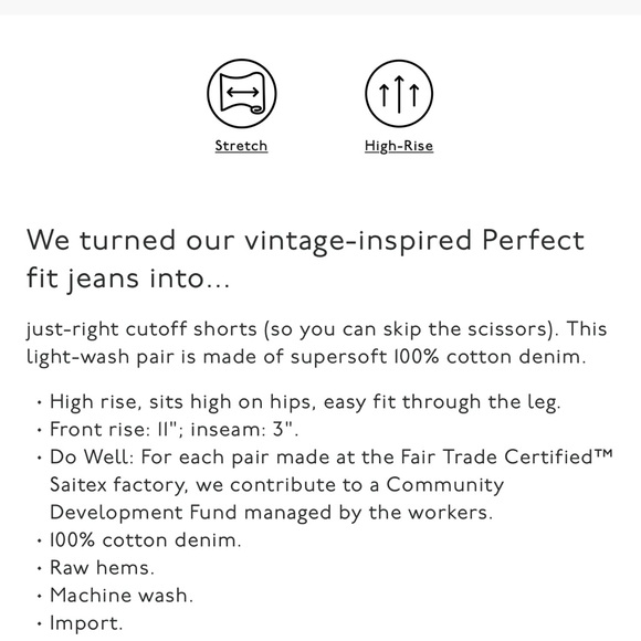 BNWT Madewell The Perfect Jean Short 27 - Picture 5 of 6